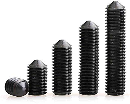 BOZONLI Madenschraube Kegelspitze Inbusschraube Schwarz Legierter Stahl Befestigungsteile, M10*16mm,20 Stück