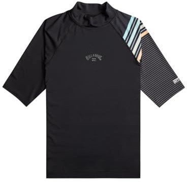 Billabong Contrast - Kurzärmelige UPF 50 Rash Vest für Herren Schwarz