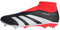adidas Unisex Predator League Laceless Firm Ground Football Boots Fußballschuhe, Core Black/Cloud White/Solar Red, 42 EU