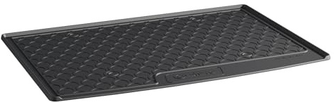 Gledring Rubbasol (Gummi) Kofferraumwanne kompatibel mit Skoda Kamiq 2019- (Höhe variabele Ladeboden), Schwarz
