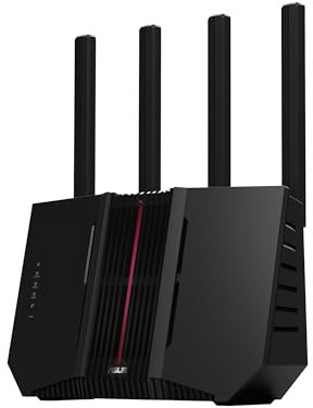 Asus RT-BE92U BE9700 Tri-band WiFi 7 Router, supports new 320MHz bandwidth & 4096-QAM, Multi-link operation (MLO), AI WAN detection, AiMesh support, free network security, VPN , Smart Home Master