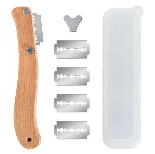 Cleminsta Brotschneidemesser, Brotteigschneidemesser, Brotschneidewerkzeug, Brotschneidewerkzeug mit Holzgriff
