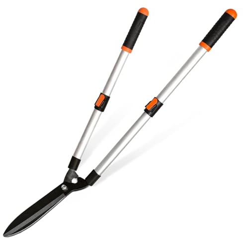 Telescopic Aluminium Lawn Shears, Lightweight Back-Friendly Grass Shears with Extendable Handles 790–1190mm, Comfortable Grip & Easy Locking System for Effortless Garden Trimming