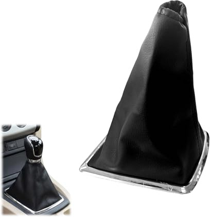 Larebidtex Cubierta de Palanca de Cambios en Piel Sintética Negra para Ford Focus 2005-2012, Compatible con Focus MK2 2005-2008, Diseño Elegante y Protección para su Coche