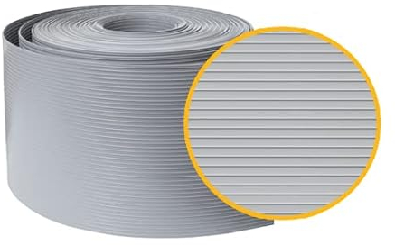 Thermoplast® Zaunsichtschutzstreifen aus Polypropylen für Doppelstabmatten in Grau PP 26 m x 19 cm UV-beständig Zaunsichtschutzrollen Windschutz