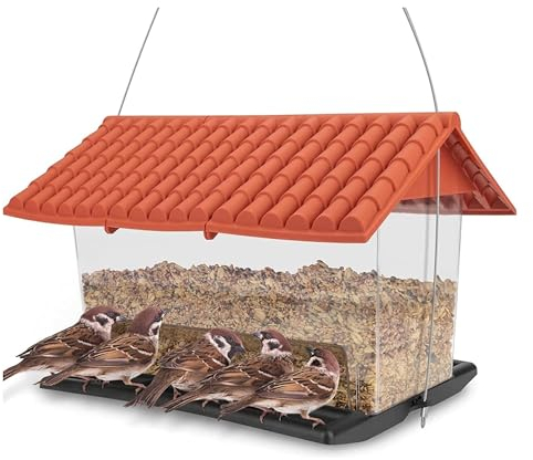 WILDLIFE FRIEND I XL Vogelhaus zum Aufhängen für Wildvögel - Vogelfutterhaus, Vogelfutterspender Wetterfest, Vogelfutterstation, Futterscheune