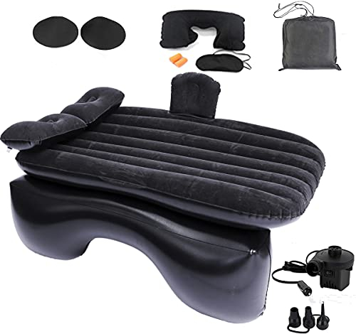 Icelus Auto Matratze SUV Luftmatratze with Luftpumpe 140 * 89 * 12 cm Aufblasbare Camping Kombi Luftbett für Auto Rücksitz Dickere Kofferraum Matratze Bett für Camping Outdoor Traveling