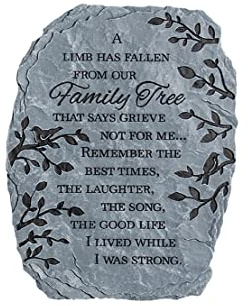 Carson Home Family Tree Garden Stone, 10.5-inch Height