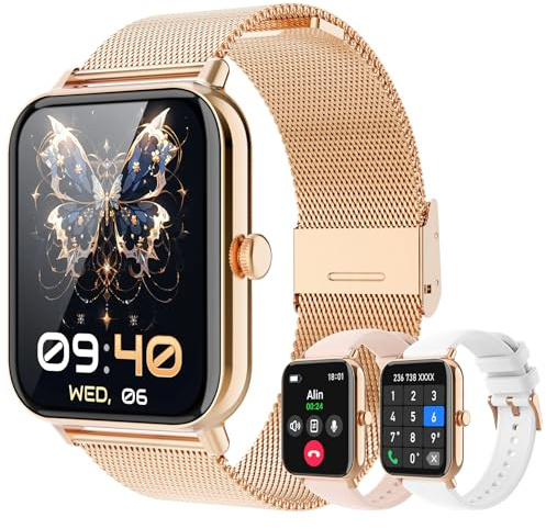 Betatree Smartwatch Donna Uomo con Chiamate e Notifiche Whatsapp, 1,85 Orologio Digitale Fitness Contapassi,120+ modalità Sportivo Smart Watch con Monitor Sonno/Cardiofrequenzimetro per iOS Android