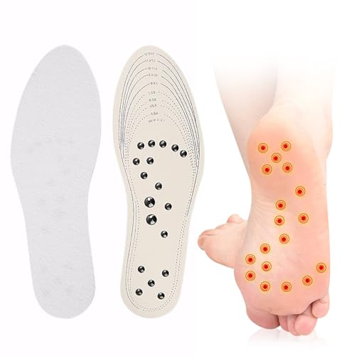 Plantillas/Inserciones Magnéticas de Acupresión JSHshield,Almohadilla de Zapato de Masaje de Pies,Plantillas de Acupresión de Reflexología Fascitis Plantar Cuidado de La Salud Del Pie