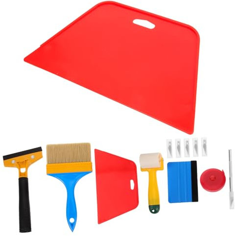 DOITOOL Kit Di Strumenti Per Lapplicazione Del Vinile 12 Pezzi Set Di Strumenti Per Lisciare La Carta Da Parati Tergivetro Per Una Facile Applicazione Della Colla