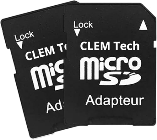 Micro SD till SD Adapter, 2-pack, för Kamera och Dator | 2-pack Micro SD till SD Adapter, kompatibel med kamera, PC, surfplatta, SDHC och SDXC