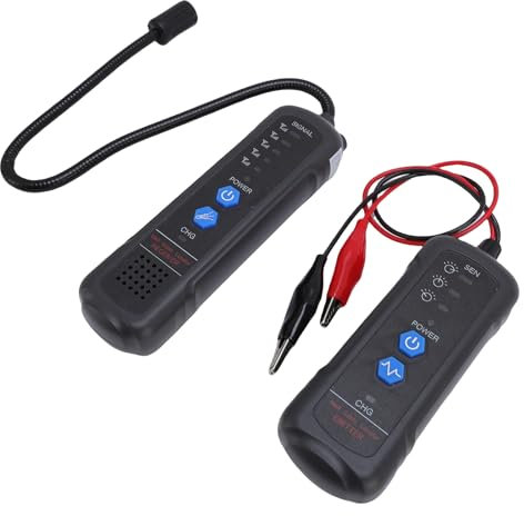 Diyeeni Underground Wire Tracer Locator 1640FT Range with 6.6ft Depth, Adjustable Strength, Headphone Jack for Dog Fence Cables, Irrigation Control Wires