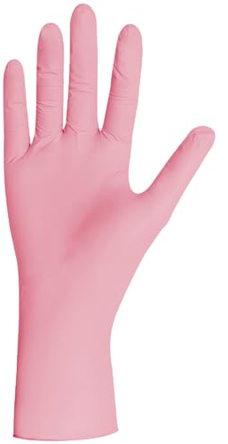 Miraflores Original Gants à usage unique en nitrile rose – Pack de 100 gants – disponibles tailles S et M – Gants jetables sans latex – Sans poudre et hypoallergénique M