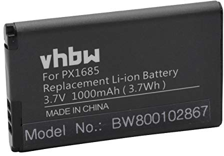 vhbw 1x batteria sostituisce Toshiba 084-07042L-009, PX1685E-1BRS, PX1685E, PX1685 per videocamera camcorder (1000mAh, 3,7V, Li-Ion)