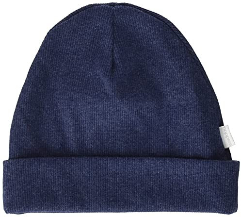 Noppies Unisex Baby Hat Rib Nevel Verschluss, Navy Melange - P758, 0-3 Monate EU