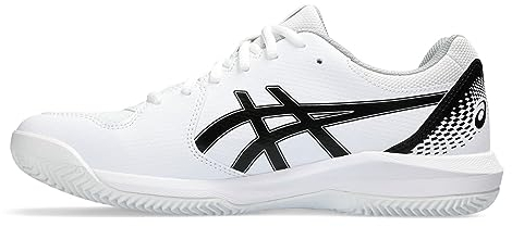 ASICS Herren Gel-Dedicate 8 Clay Sneaker, Weiss/SCHWARZ, 42 EU