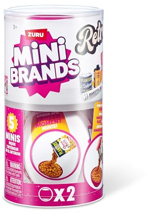 Mini Brands Retro Capsule von ZURU, Überraschungs-Retro-Minis zum Sammeln, Blindverpackung, Retro-Sammlerstücke (2 Kapseln)