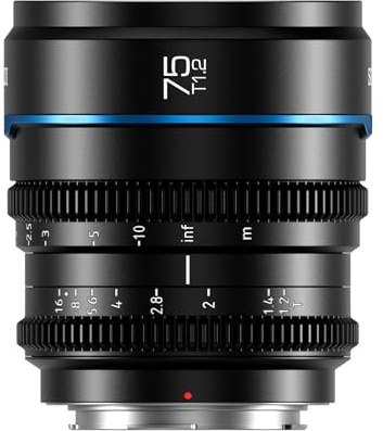 SIRUI Night Walker 75mm T1.2 S35 Objectif Cine, Manual Lens Focale Fixe, Compact et léger, vlogging, Portrait, pour Monture L, S5M2, S9, S5, S1H, S1R, S1, FP, FPL, CL, Noir