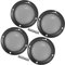 VekAuto 2 Car Speaker Grills Cover Mesh W/Screws Bright Black - 4 Pcs Auto Accessories