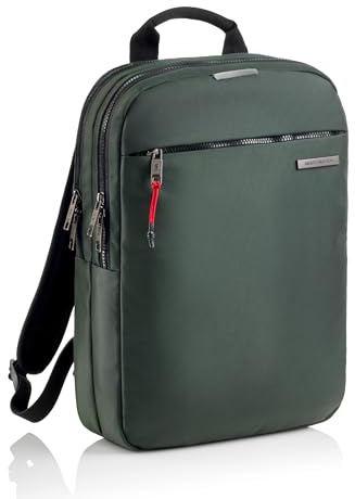 Miquelrius - Mochila ordenador de 13l, Bolsillo antirobo RFID, Detalles reflectantes, Cierre seguridad, Adaptable trolley, Mochila portátil+tablet, Repelente al agua