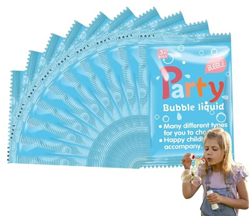 Solución concentrada de burbujas,Concentrado de repuesto de solución de burbujas | Paquete de 10 líquidos de repuesto para máquina de burbujas de 10 ml | Jabón de agua líquido, portátil y práctico rec