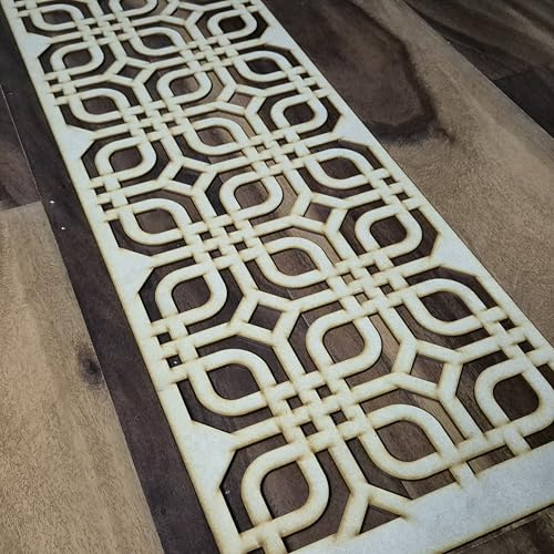 Trellis Column Decorative Screen for Radiator Cabinets | Laser-cut Panel | 1FT x 4FT | 3mm/6mm | Home Decor and Wall Art 006 (6mm Plain MDF)