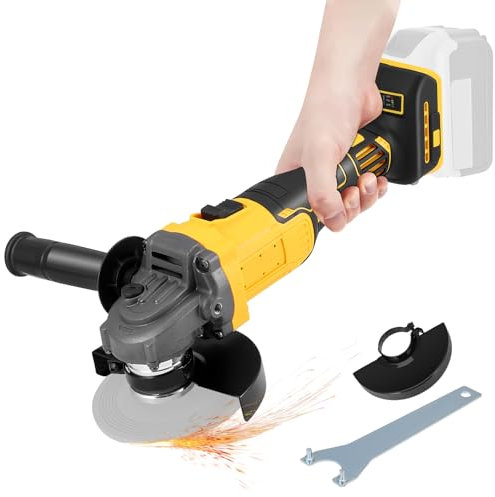Cordless Angle Grinder Compatible with Dewalt 20V Battery DOYFAY 125mm Brushless Battery Angle Grinder 10000RPM for Cutting, Grinding (Bodyl Only, No Battery)