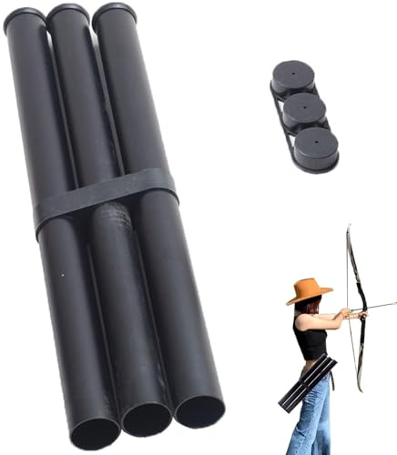 Porgeel Arrow Quivers, 3 Tube Archery Quivers, Smooth Sturdy PE, Replacement Arrow Holder, Archery Accessories