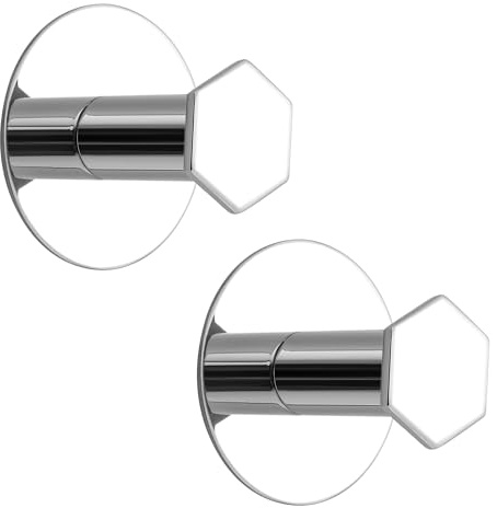 SAYAYO Ganci Adesivi Ganci Portasciugamani in Acciaio Inox Gancio Accappatoio Bagno Cromo Lucido, Gancio Appendiabiti Autoadesivo Appendi Strofinacci Cucina, Senza Foratura, 2 Pezzi