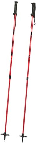 Sharplace Bâtons de randonnée en Alliage d'aluminium, bâtons de Ski Portables pour Adultes et Enfants, de Ski télescopiques, Support pour la randonnée, Le, Rouge