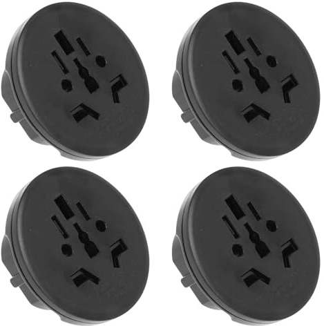 4 st universell reseadapter (svart färg) 16 A Schuko-kontakt till UK USA AUS CN Max 2300 W