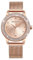 TREEWETO Damenuhr Analog Quarz Armband Armbanduhr Kristall Mesh Edelstahl Gürtel Damen Quarz Diamant Klassische Mode Romantisch Rosegold
