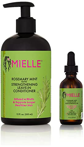 Mielle / Rosemary Mint Strengthening / Leave-In Conditioner / Scalp Oil / ( Pack of 1 ), 2 Piece Assortment, 414.0 millilitre