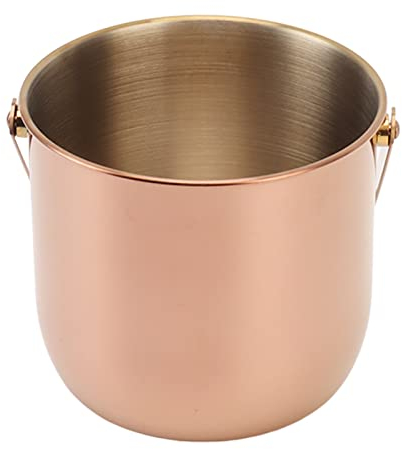 Secchiello Ghiaccio Vino, Grande Capacità Secchiello Ghiaccio Champagne Secchiello per Il Ghiaccio Secchio Refrigerante per Spumante, Vino e Champagne in Acciaio Inossidabile per Feste (Oro Rosa)