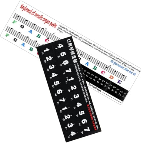 TOPPERFUN 2stücke Melodica Keyboard Aufkleber Für Tasten Abnehmbare Übungssticker Zur Tonhöhenerkennung Klare Melodica Noten-labels Für Schüler Und Anfänger