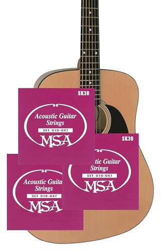 3 SATZ GITARRENSAITEN FÜR WESTERN - STAHLSAITEN - FÜR AKUSTIKGITARRE - SK30-010-047