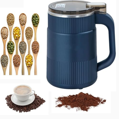 Moulin à grains de café 550 ml Moulin à épices électrique avec 8 lames en acier inoxydable Petit moulin à café Moulin à expresso pour haricots, noix, herbes, poivre, céréales, sel