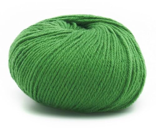 Premium Soft, Wool Blend DK-Weight Knitting and Crochet Baby Yarn 50g - Cherub 917 Leaf Green