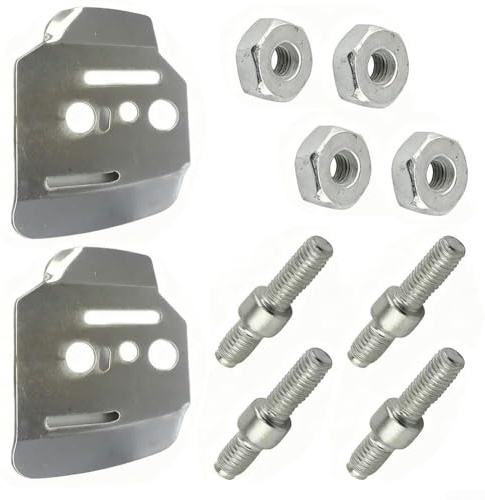 Metallstång sidoplatta krage skruv mutter hexagon kit för MS660 motorsåg kompatibel med MS650 MS460 MS441 MS440 modeller 128 664 1001 1138 664 2400 (2 set)