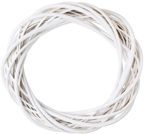 1 Pack Grapevine Wreath 30/40cm Grapevine Garland For Crafts Rattan Door Wreath For Front Door Vine Branch Wreath For Christmas Easter Holiday Wreath Making Supplies (White, 30cm)