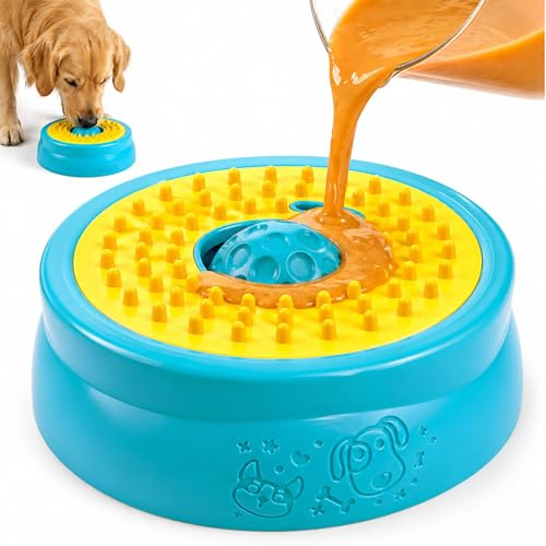 Balle à lécher pour chien, balle à lécher pour chien, jouet à lécher pour chien, gamelle à lécher, jouet à lécher pour alimentation lente, nourriture liquide semi-humide, antidérapante, facile à