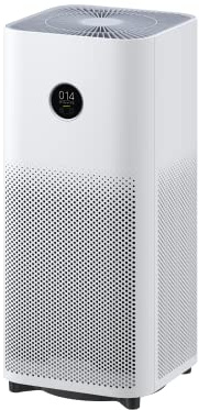 Xiaomi Smart Air Purifier 4 DE luftrenare (eliminerar upp till 99,97% djurhår, pollen, damm, virus och aerosoler: PCADR 400 m³/h, FCADR 150 m³/h, perfekt för 48 m², pekskärm, app och röststyrning)