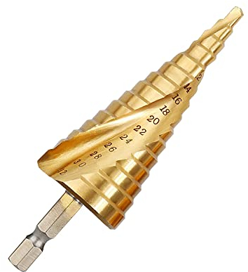 thirei Broca Escalonada, Broca Cónica HSS Para Metal, Madera, Plásticos, de 4 a 32 mm
