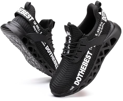 Furuian Scarpe Antinfortunistiche Uomo Donna Leggere Traspiranti Scarpe da Lavoro con Punta in Acciaio Sportive Sicurezza Scarpe