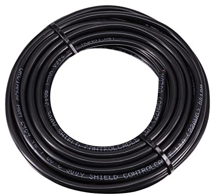 URCIANOW 22 AWG 2 Core Flexible Low Voltage Cable (0.3mm²) - 5m 2.5 Amps Tinned Copper Wire for LED Strips, Lighting, Electronics & DIY Projects/PVC Insulated