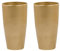 Blumentopf 2er Set Steingemisch Gold 32x32x58 cm rund moderner Look Tseria