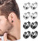 4 Paar Creolen Herren Edelstahl Kleine Creolen Ohrringe Winzig Creolen Ohrringe Klappcreolen Huggie Ohrringe für Damen Ohrlochstechen Schmuck Knorpel für Damen und Herren,2 Farben