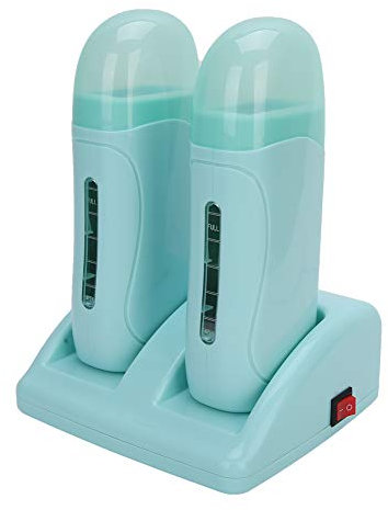 Riscaldatore di cera per depilazione, rullo di depilazione con cera, cartuccia portatile, rullo depilatorio in cera, doppio riscaldatore di cera, macchina per depilazione a cera, (2)