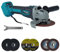 Huhomco Cordless Angle Grinder Brushless Only Tool No Battery with 6pcs 125mm 115mm Large Size Grinding Discs